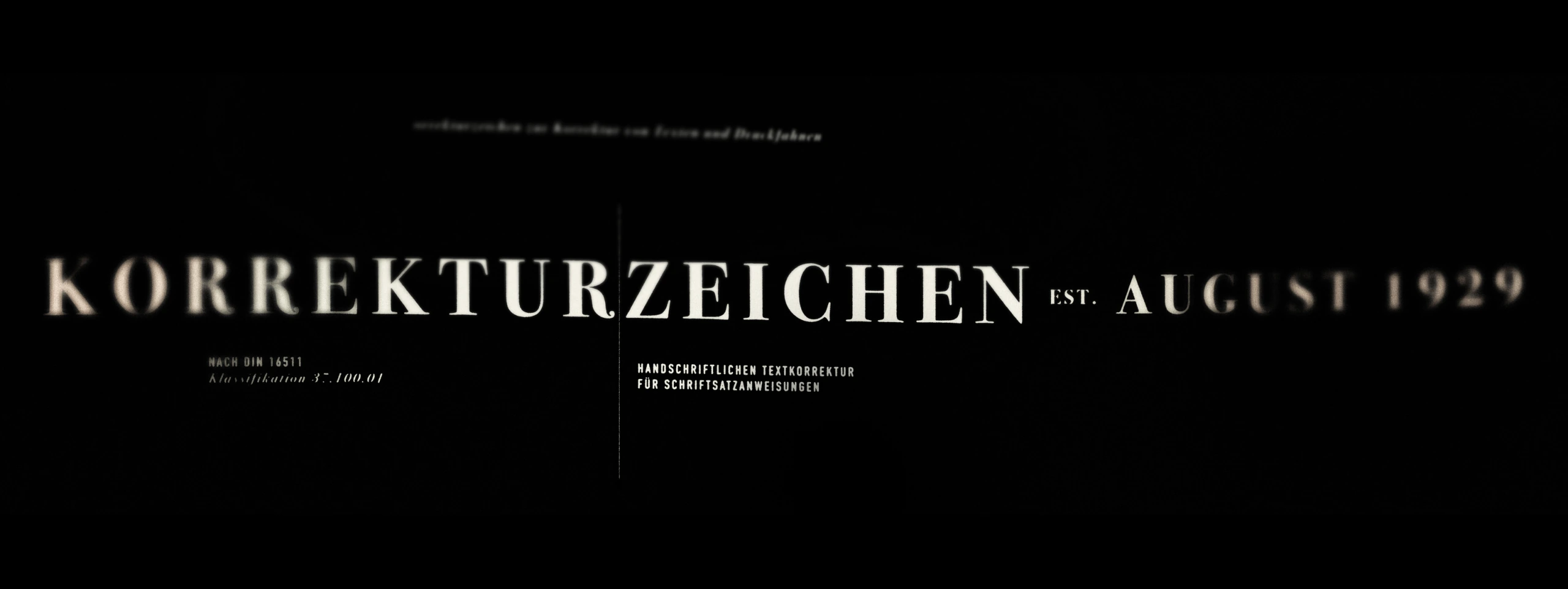 Korrekturzeichen – August 1929