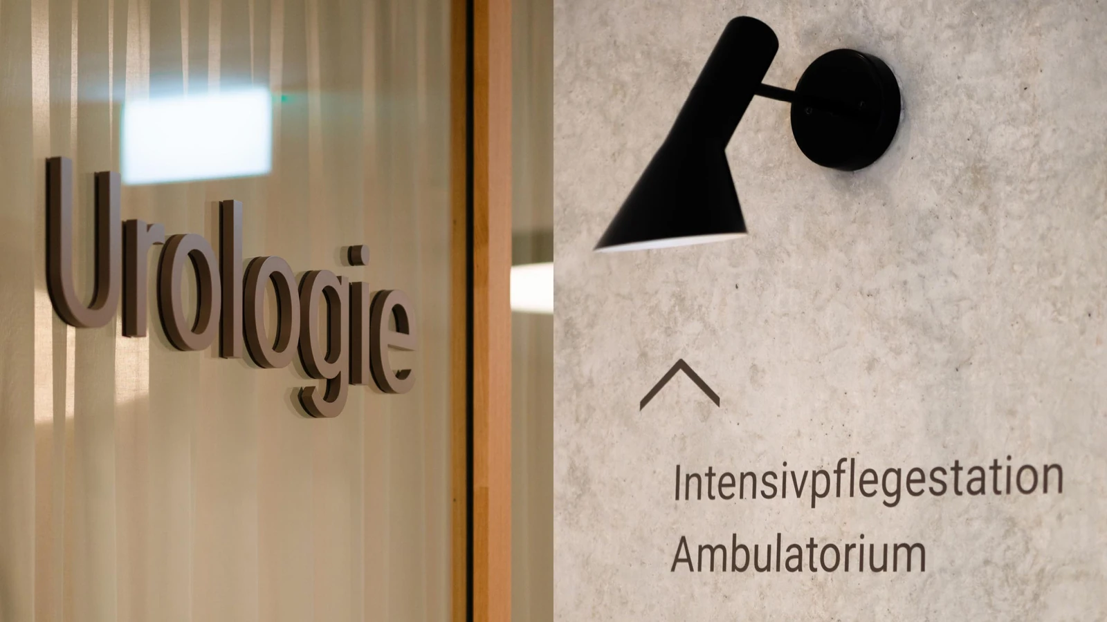 Wegweisung und Raumbeschriftung zur Urologie