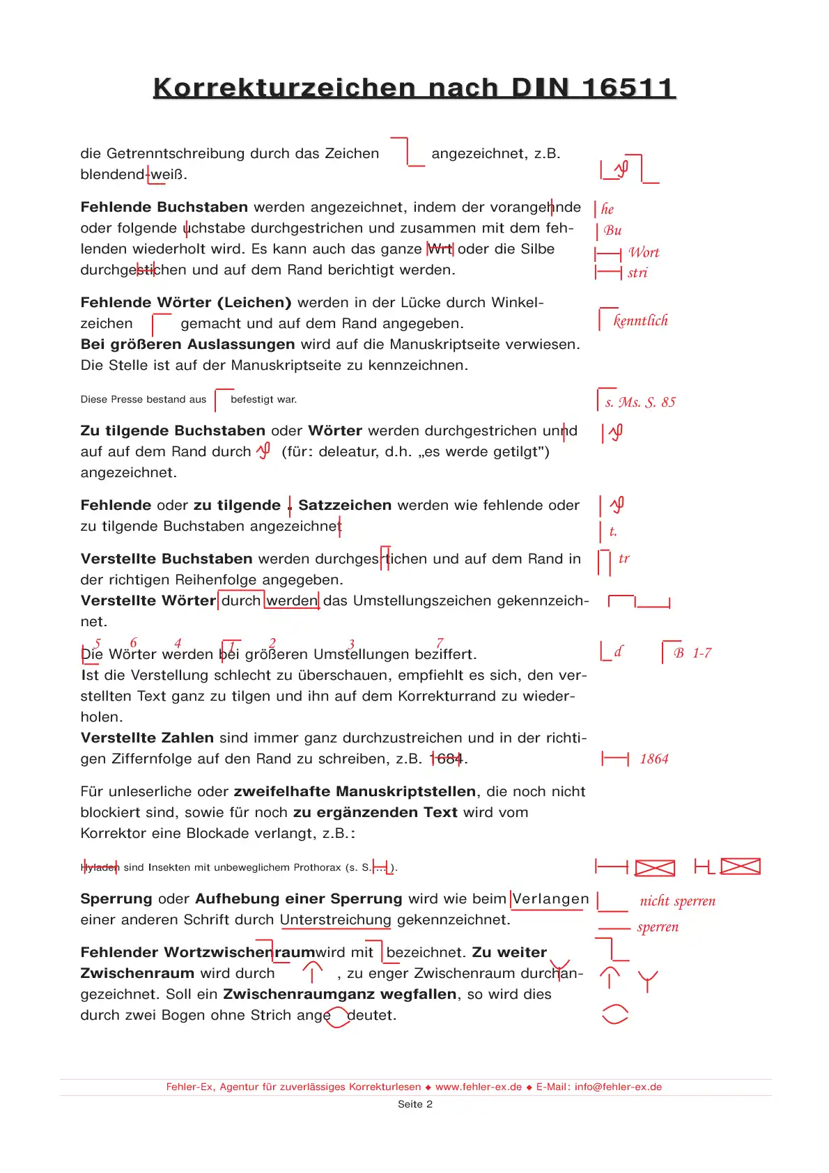 Projektabbildung Korrekturzeichen