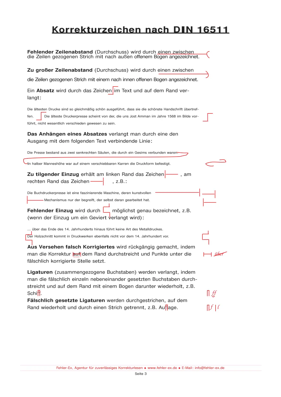 Projektabbildung Korrekturzeichen