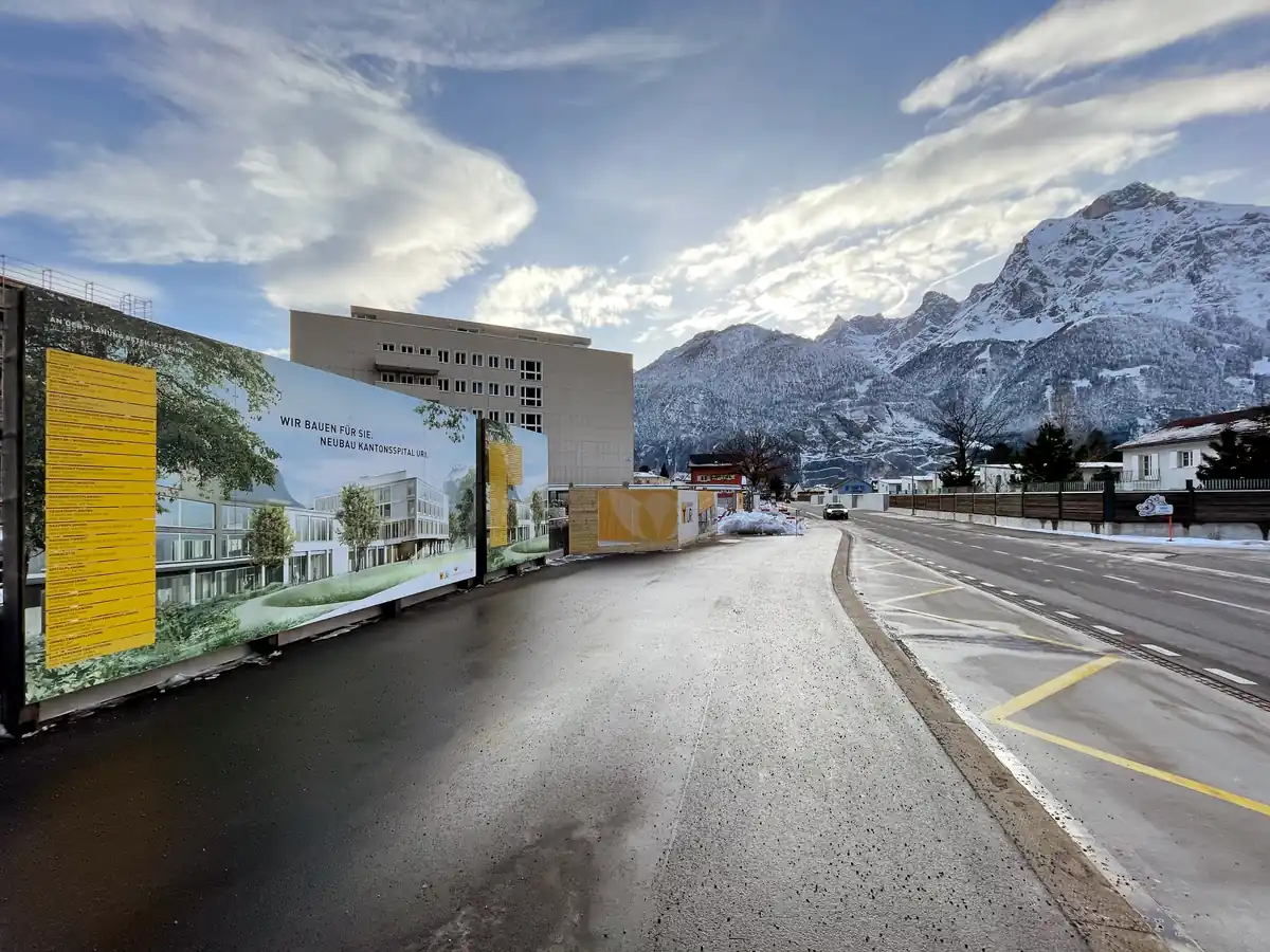 Baustellensignaletik Kantonsspital Uri