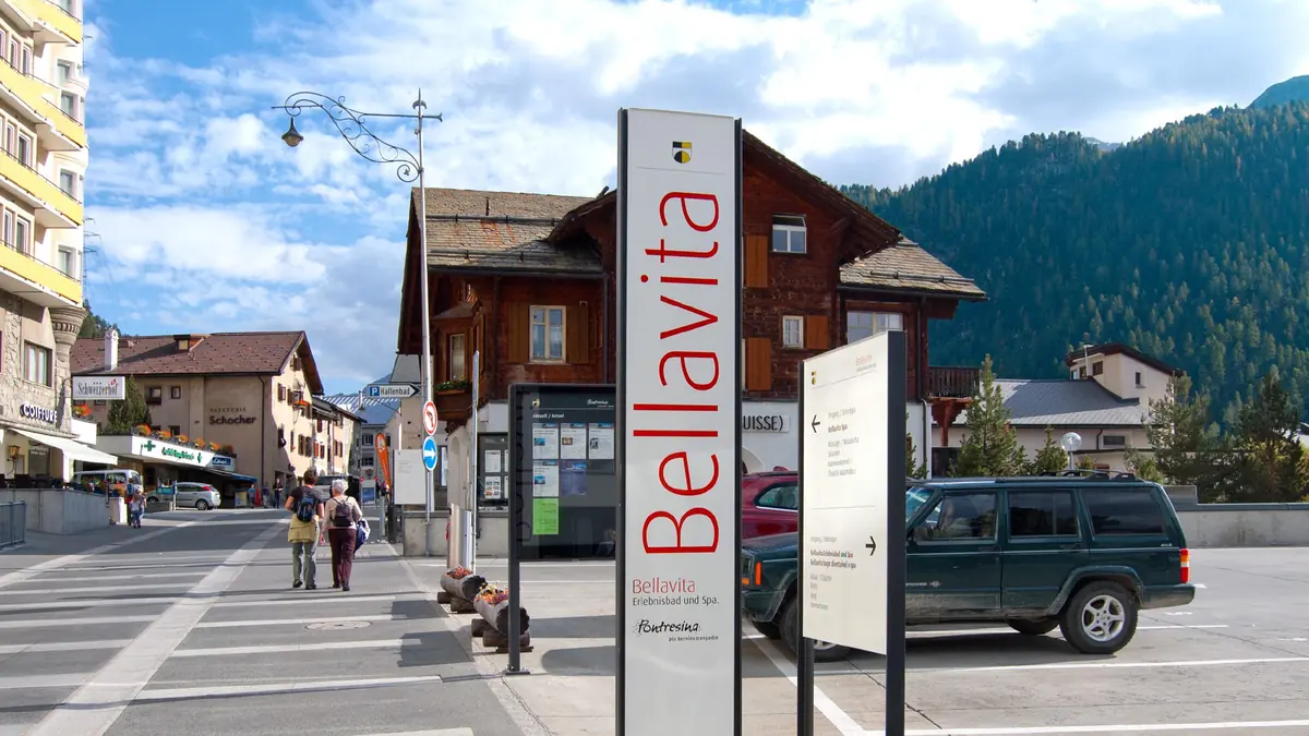 Stadtleitsystem Pontresina