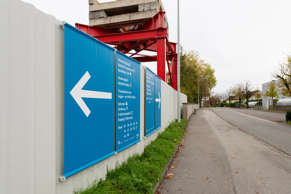 Kantonsspital Aarau – temporäre Signaletik